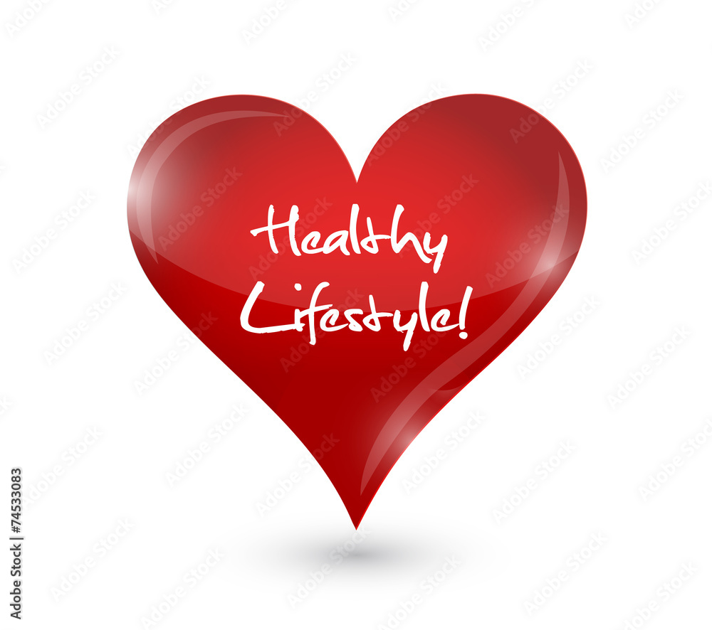 healthy lifestyle heart illustration