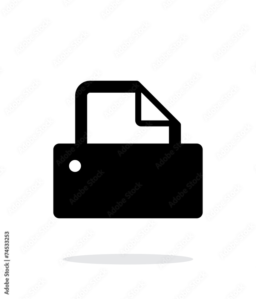 Printer icon on white background. Printer icon on white background.