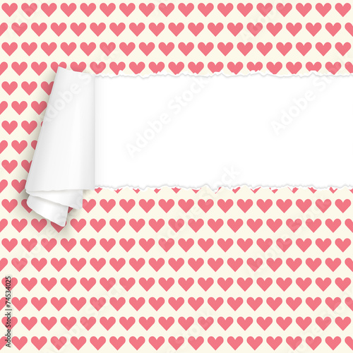 ripped open paper hearts