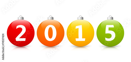 Colorful Christmas Balls - Year 2015