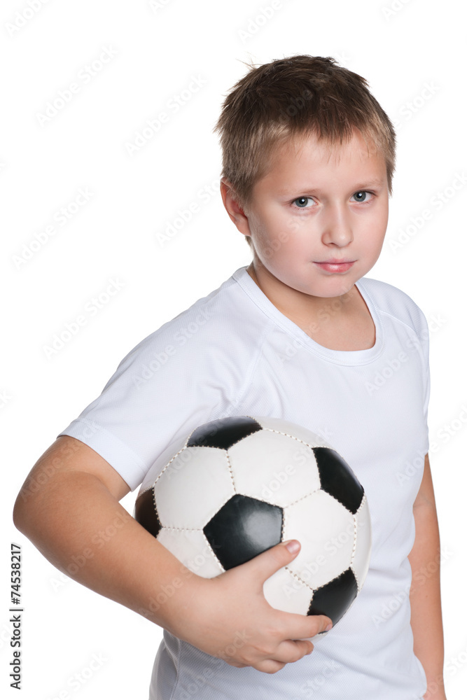Young boy with soccer ball Young boy with soccer ball