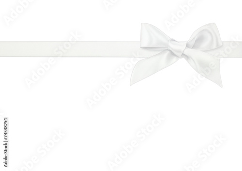 white ribbon on white background