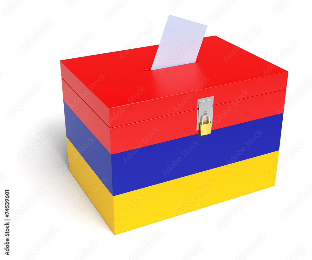 Armenian Flag Ballot Box Armenian Flag Ballot Box