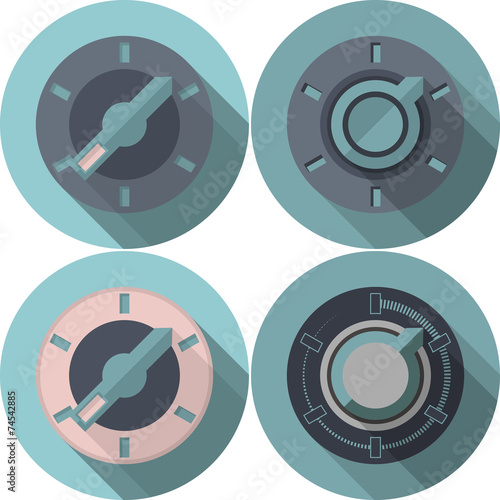 Flat icons vector collection for switcher