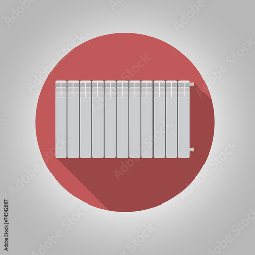 Flat vector icon for heating radiator