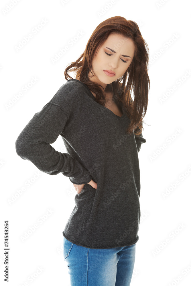 Fototapeta premium Female with back pain