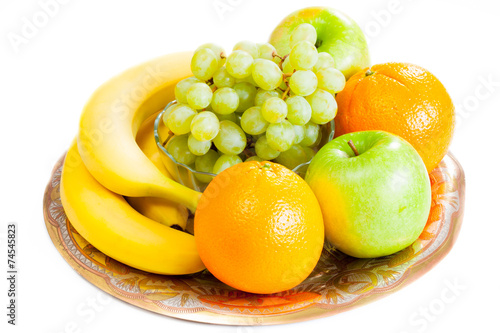 Fruits on a dish photo