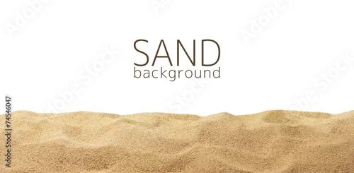 Fototapeta Rozpraszanie piasku na białym tle