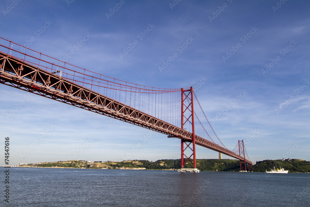 portuguese bridge over the tagus river 