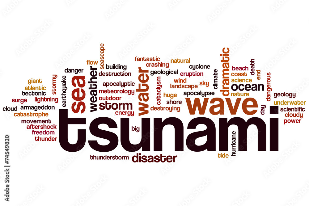 Tsunami word cloud