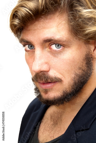 Handsome man with beard and blue eyes © Antonio Sanchez