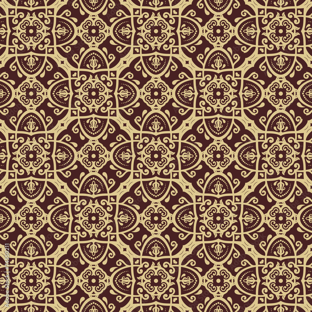 Floral Seamless  Pattern. Orient Abstract Background