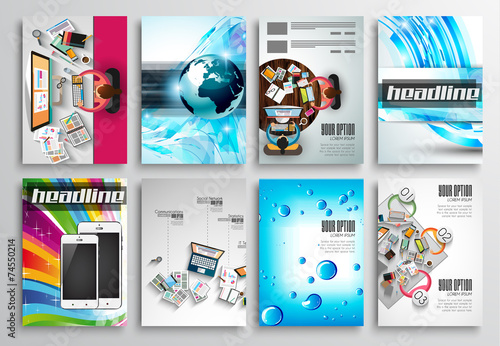Set of Flyer Design, Infographics. Brochure Designs