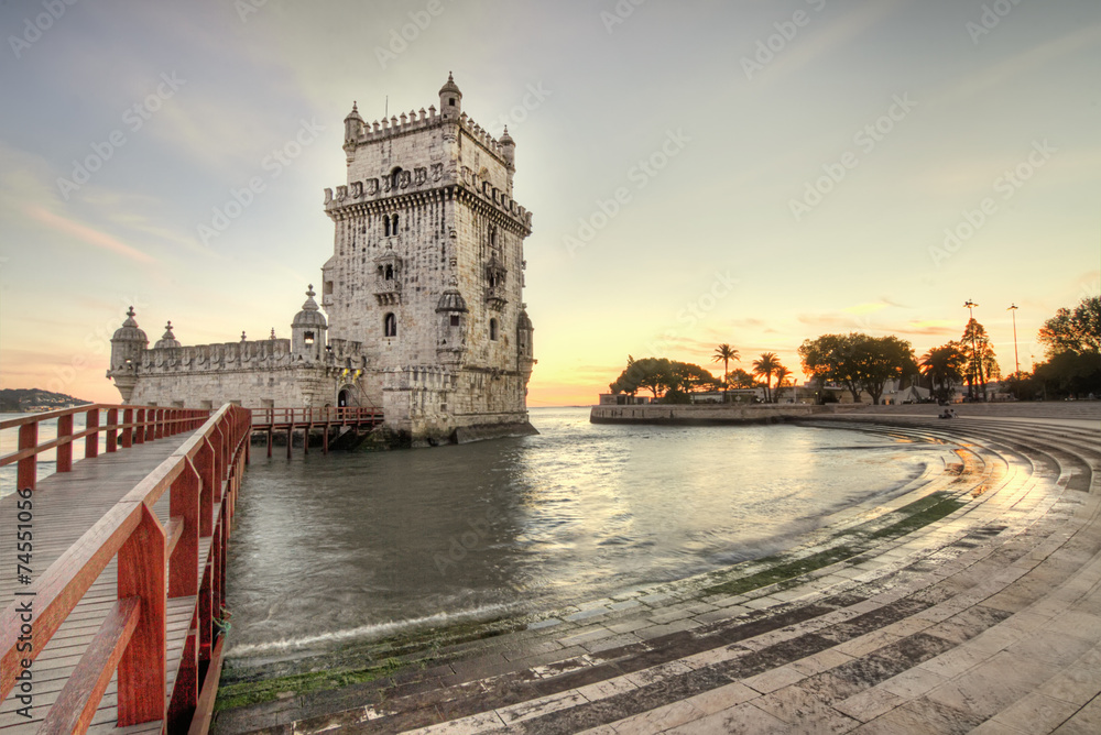 Fototapeta premium Tower of Belem, located in Lisbon, Portugal.