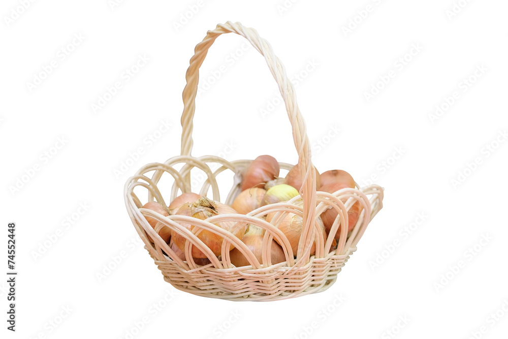 onions in a basket