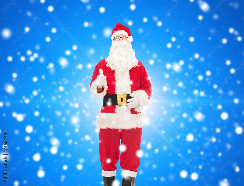 man in costume of santa claus man in costume of santa claus