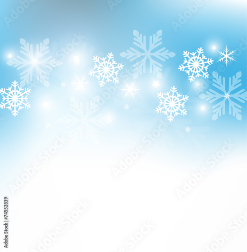 Blue-white winter background vector