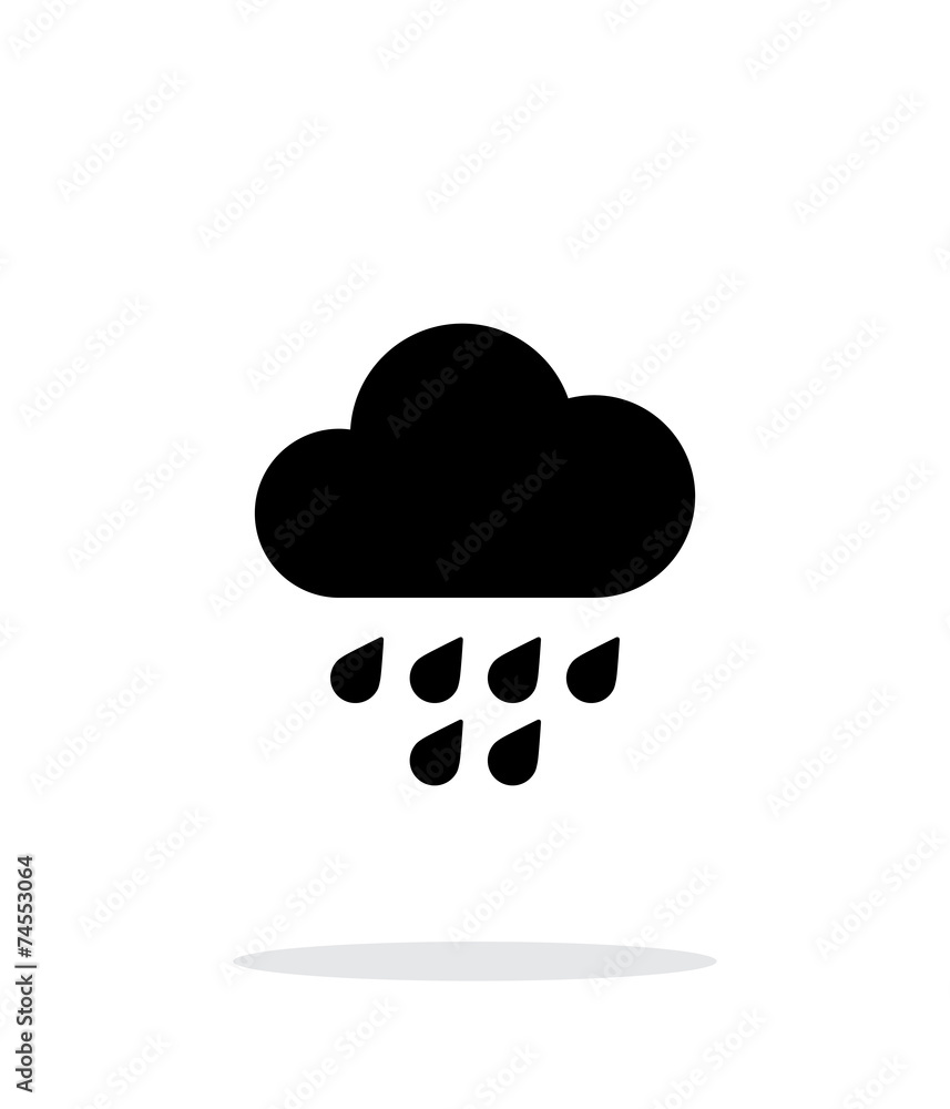 Light rain weather icon on white background. Light rain weather icon on white background.