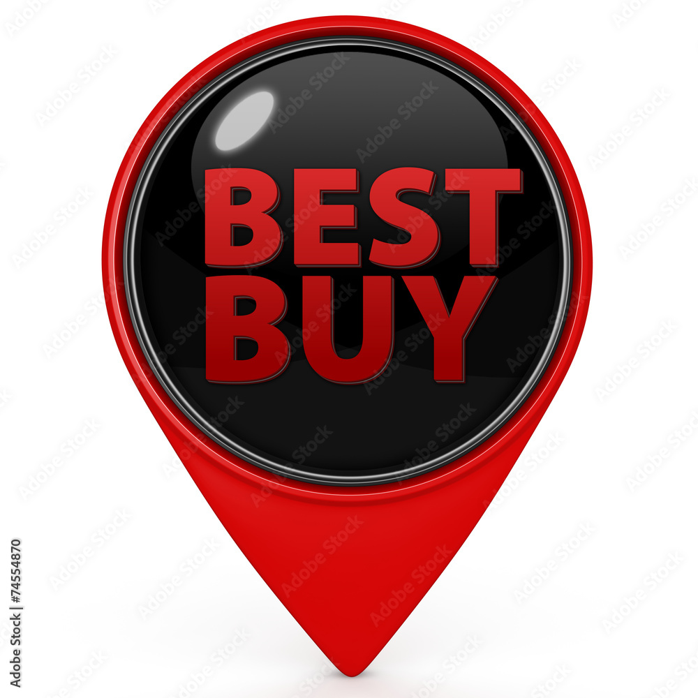 Best buy pointer icon on white background