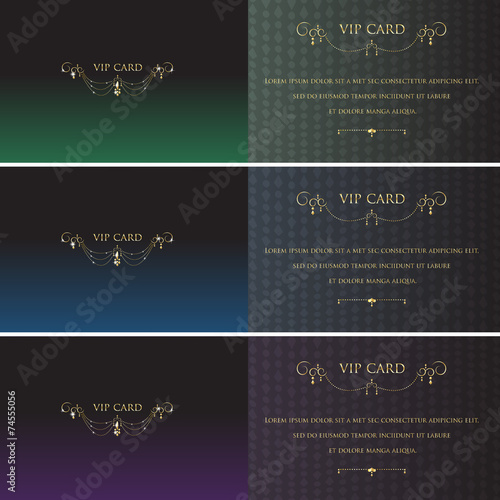 Vip Flyer Template Set  - Vector Illustration