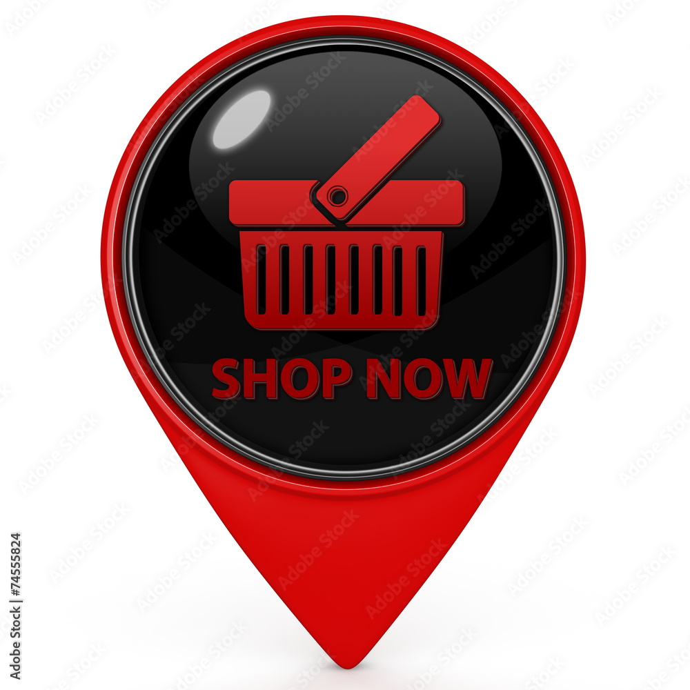 Buy now pointer icon on white background Buy now pointer icon on white background