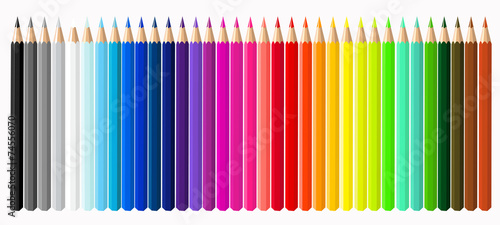 Color pencils illustration vector