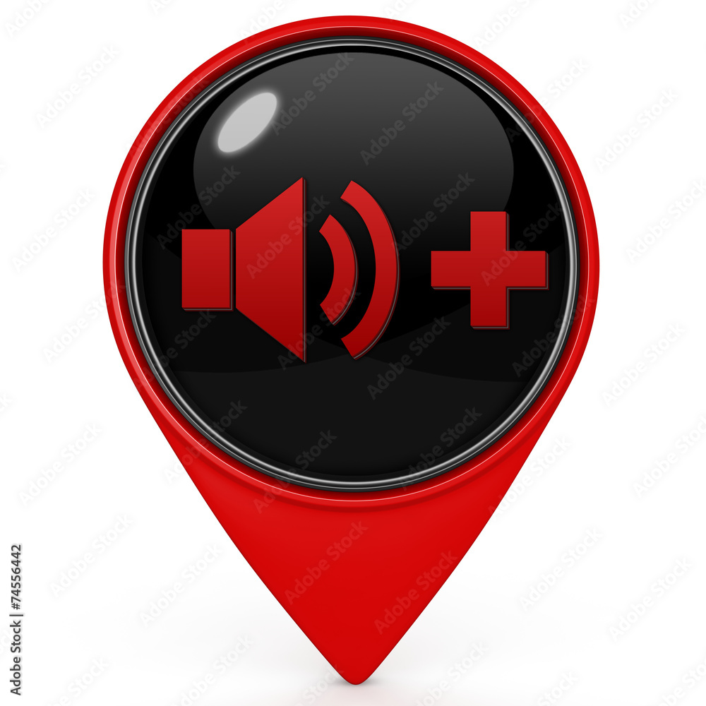 volume pointer icon on white background volume pointer icon on white background