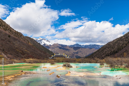 Huanglong National park in Sichuan China photo