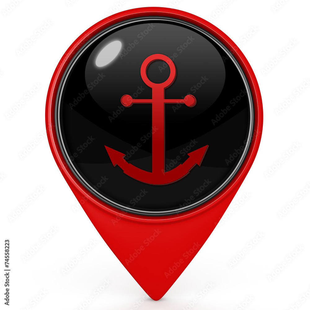 Anchor pointer icon on white background Anchor pointer icon on white background