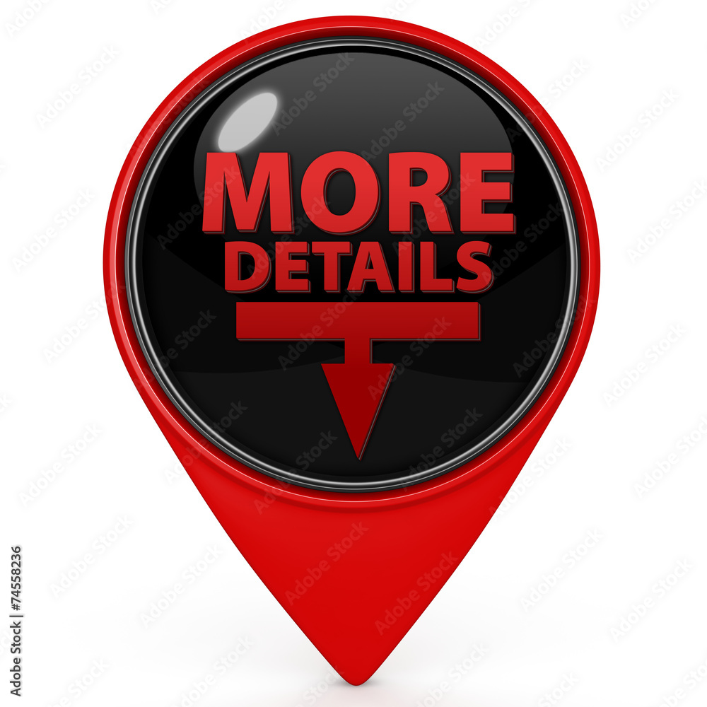 More details pointer icon on white background More details pointer icon on white background