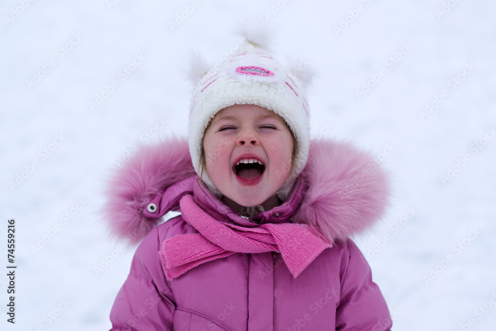 little girl in the winter little girl in the winter