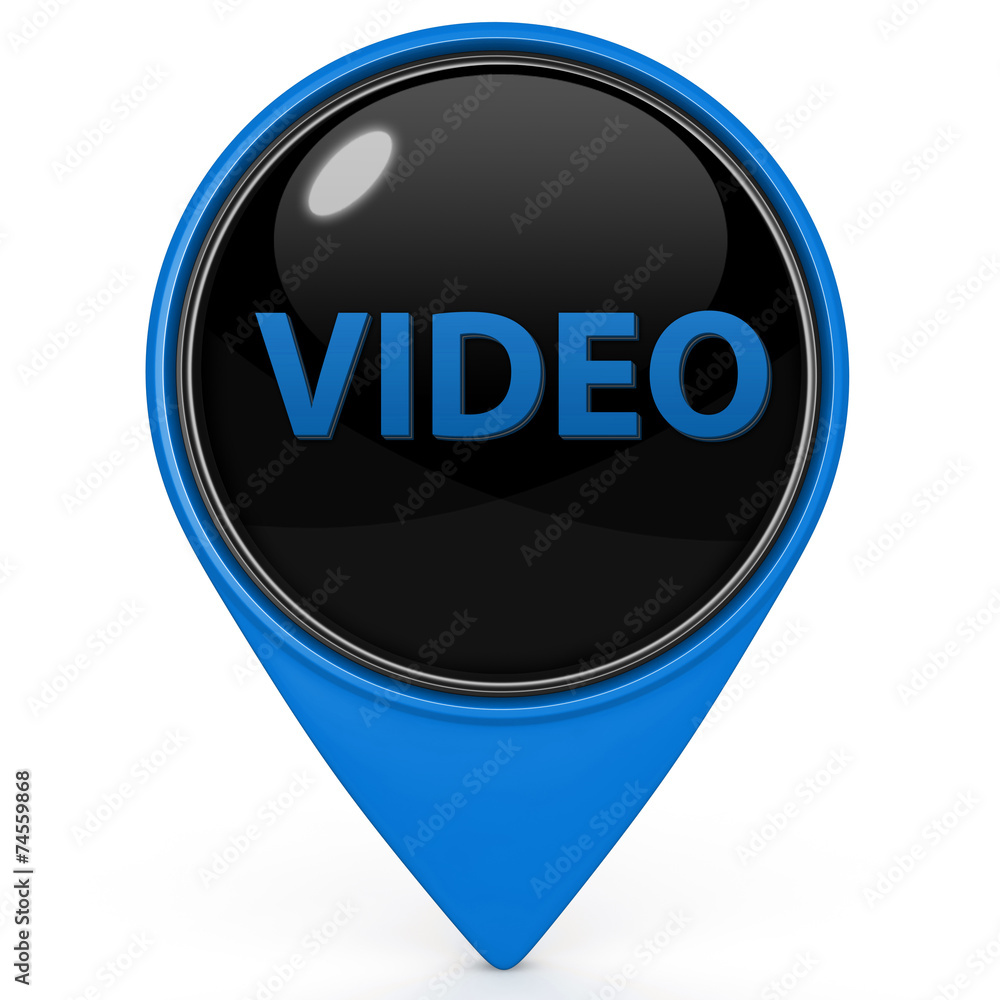 video pointer icon on white background video pointer icon on white background