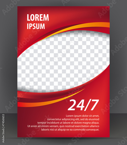 Magazine, flyer, brochure and cover layout design print template