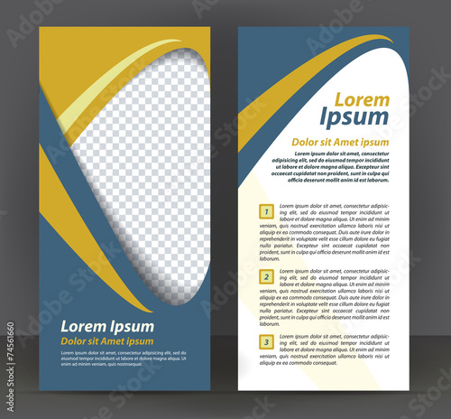 Flayer or leaflet layout design print template, vector