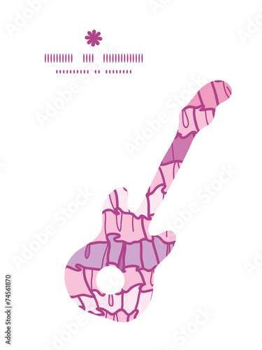 Vector pink ruffle fabric stripes guitar music silhouette