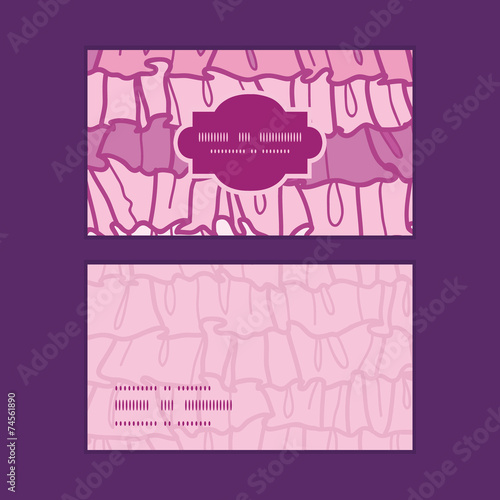 Vector pink ruffle fabric stripes horizontal frame pattern