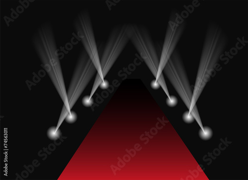 Red carpet spotlight background