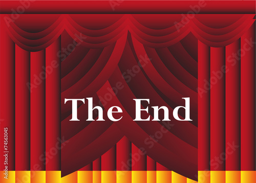 theater curtains the end background