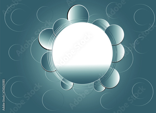 circle shapes pennys with darkblue background