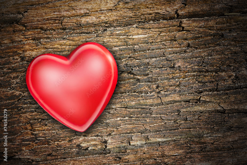 red heart on old shabby wooden background red heart on old shabby wooden background