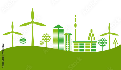 Green city background