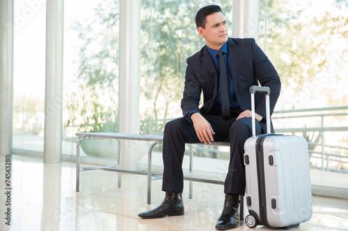 Businessman with a suitcase