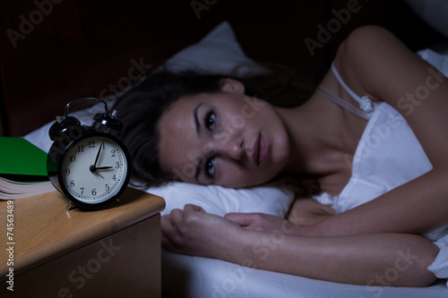 Woman with insomnia photo