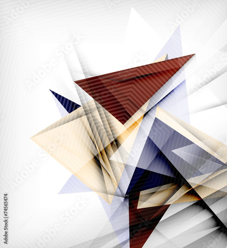 Fototapeta Naklejka Na Ścianę i Meble -  Color triangles, unusual abstract background