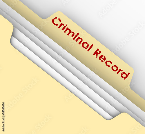 Criminal Record Manila Folder Crime Data Arrest File photo