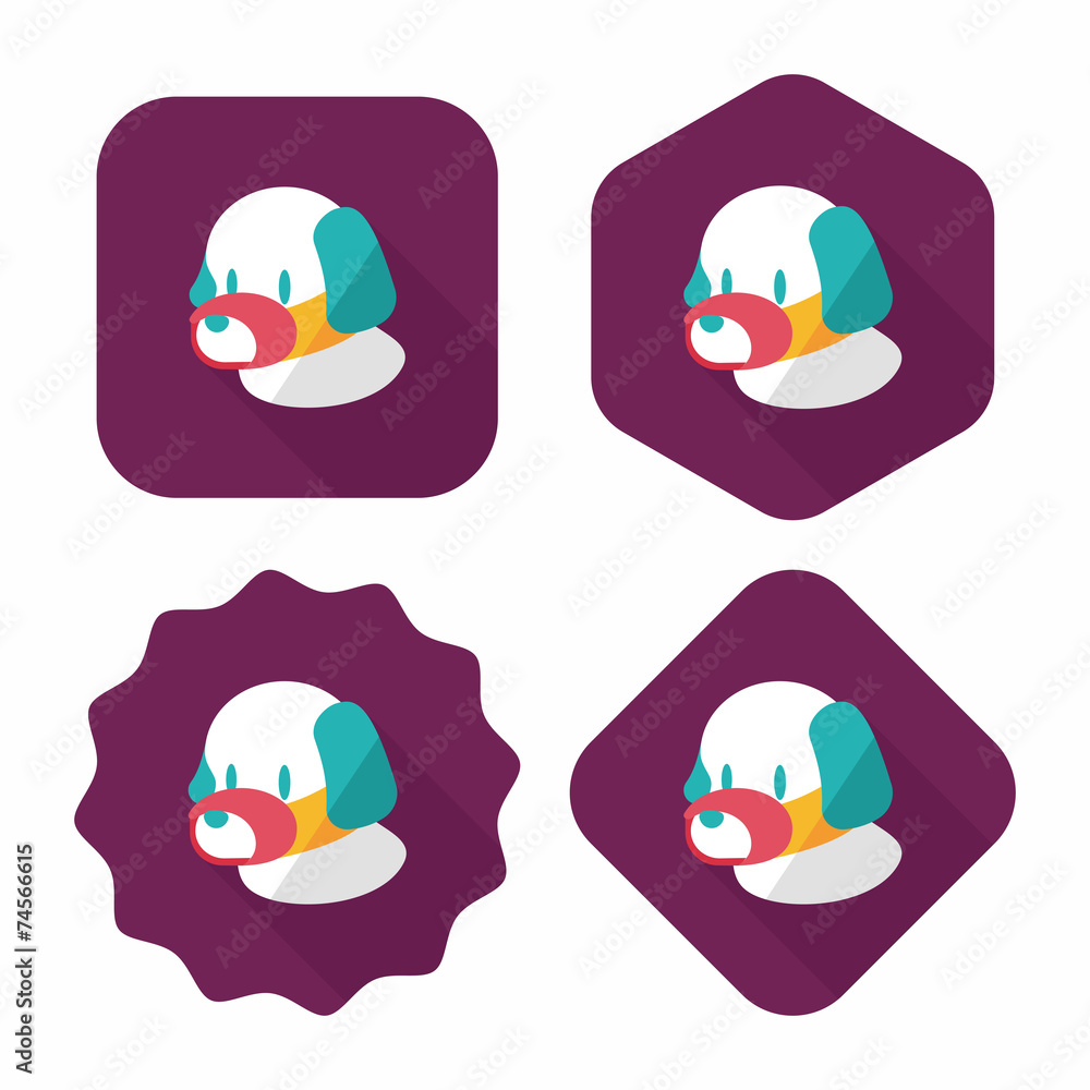 Pet dog mouth cover flat icon with long shadow,eps10 Pet dog mouth cover flat icon with long shadow,eps10