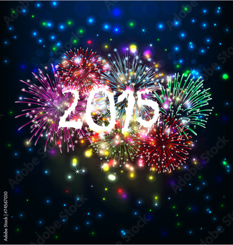 happy new year with firework