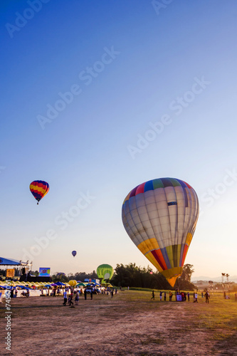 CHIANGRAI, THAILAND - NOV 27 2014: Hot air balloons challenge 
