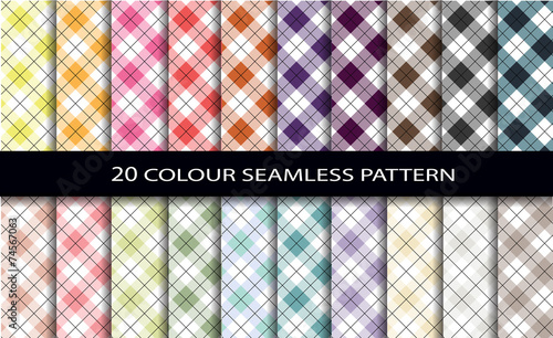 20 color seamless patterns