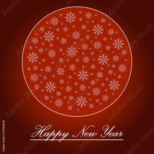New year greeting card. Vector.